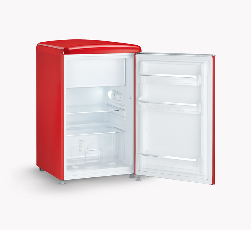 Severin RKS 8830 retro Kühlschrank rot EEK:D