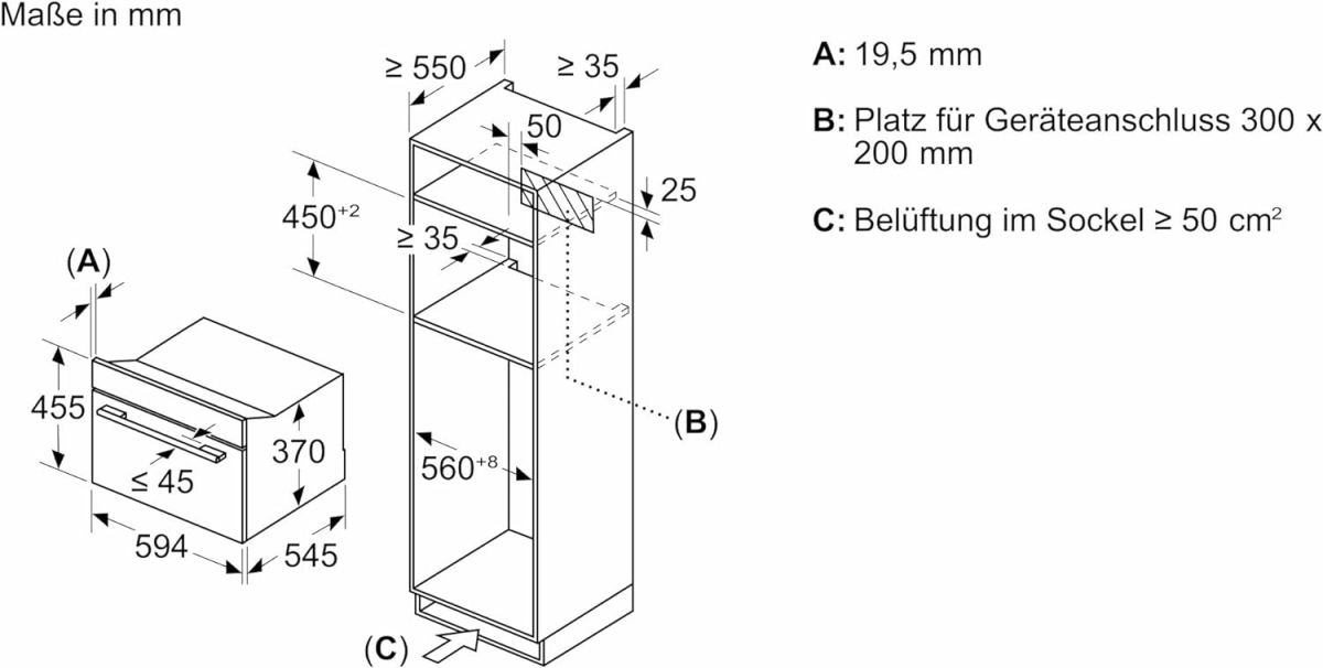 Siemens CE732GXB1 Einbau-Mikrowelle schwarz 45cm