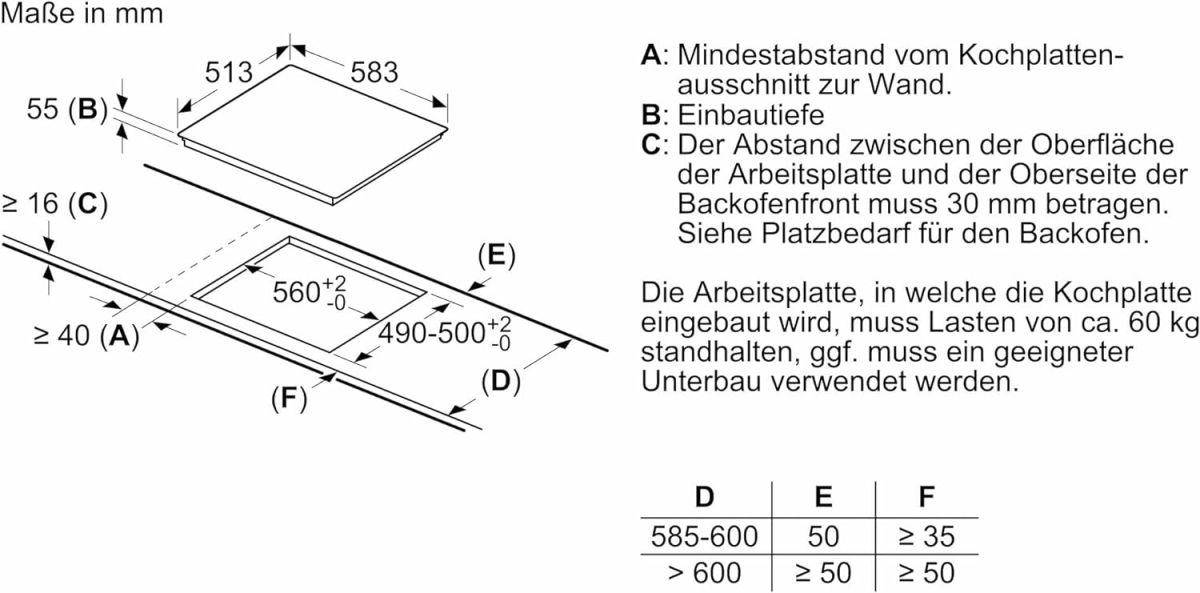 Siemens EH645BFB6E Induktionskochfeld Edelstahl 60cm autark