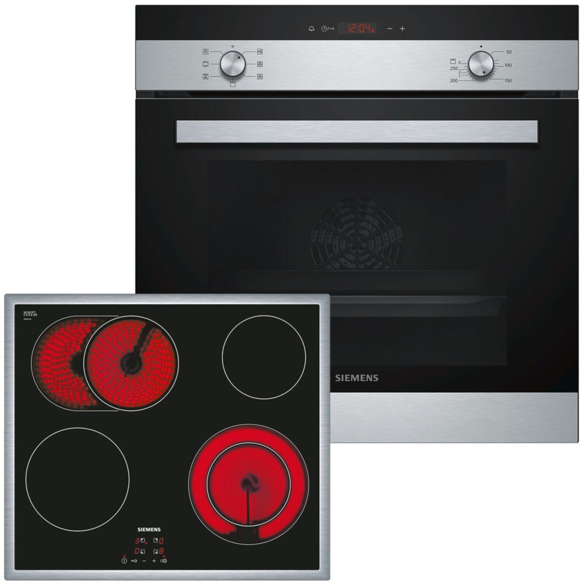 Siemens Siemens EQ112EA01Z Backofen-Set Glaskeramik Edelstahl 60cm EEK:A