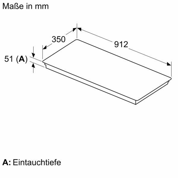 Siemens EX275HXC1E Induktionskochfeld 90m autark mit Rahmen Auflage