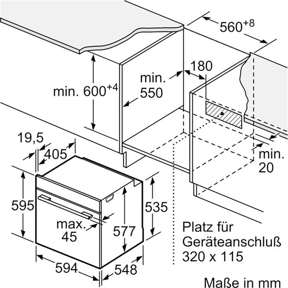 Siemens HB734G1B1 Einbau-Backofen schwarz EEK:A+