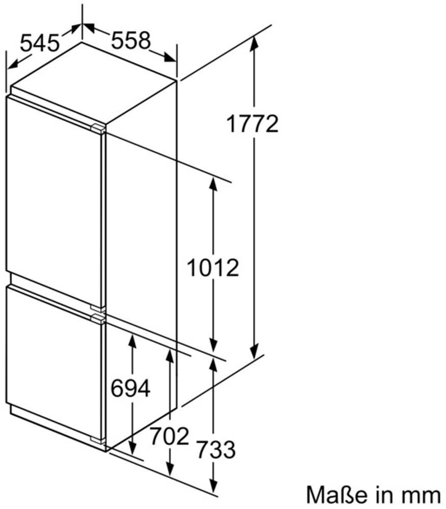 Siemens KI86SAFE0 Einbau-Kühl-Gefrierkombination EEK:E