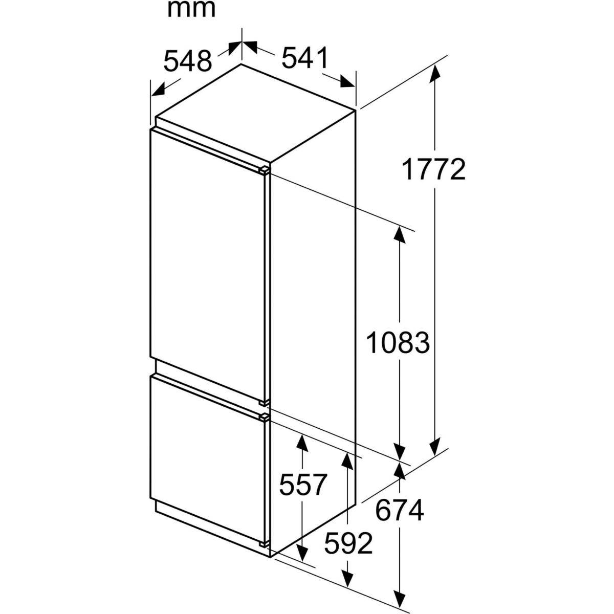 Siemens KI87VVSE0 Einbau-Kühlgefrierkombination EEK:E