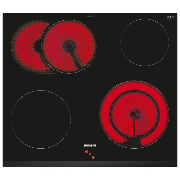 Glaskeramik EEK:A schwarz Siemens 60cm Herdset PQ211KAAB Facette