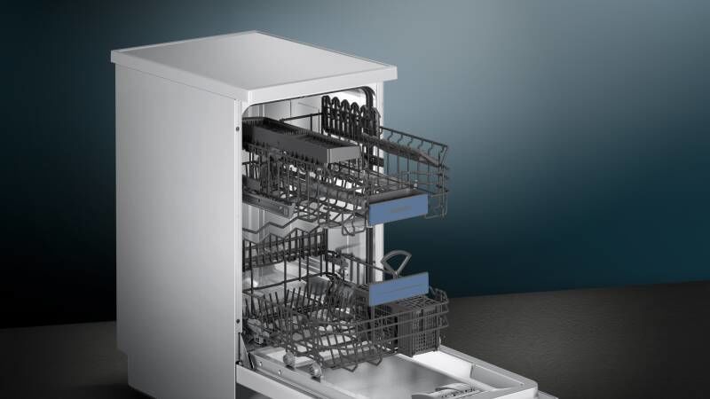 Siemens SR23HW64KE Standgeschirrspüler weiß EEK:E