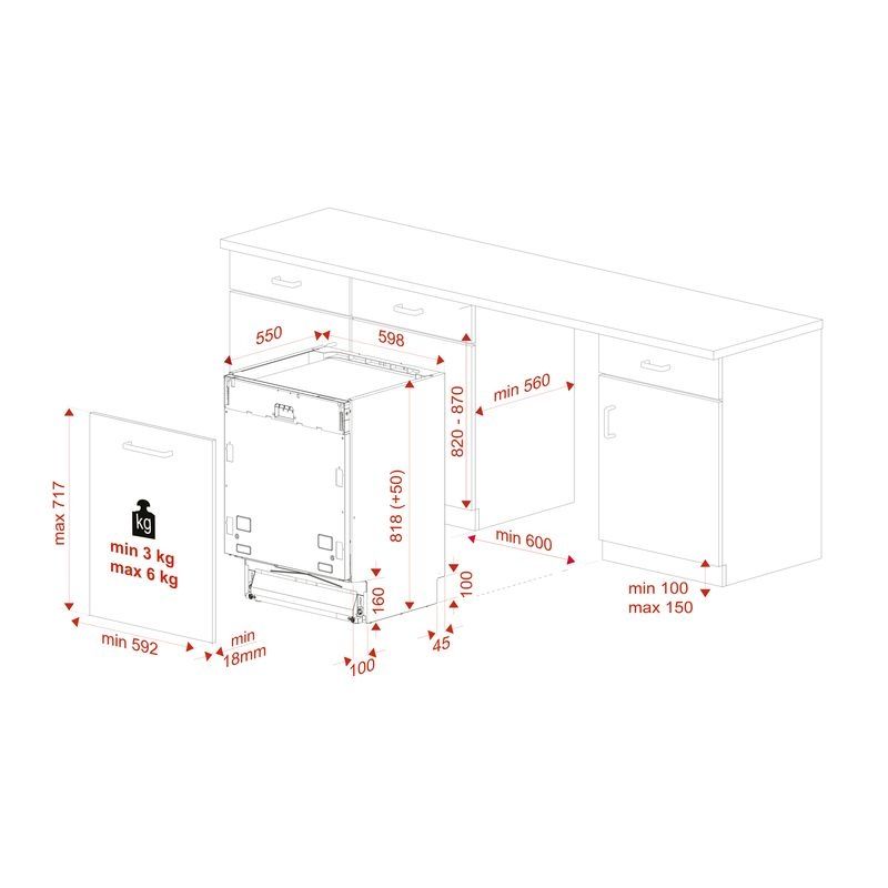 Teka DFI 46700 Einbau-Geschirrspüler vollintegrierbar EEK:E