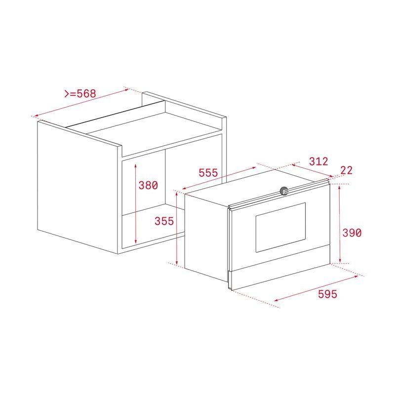 Teka ML 8220 BIS L Einbau-Mikrowelle stone grey