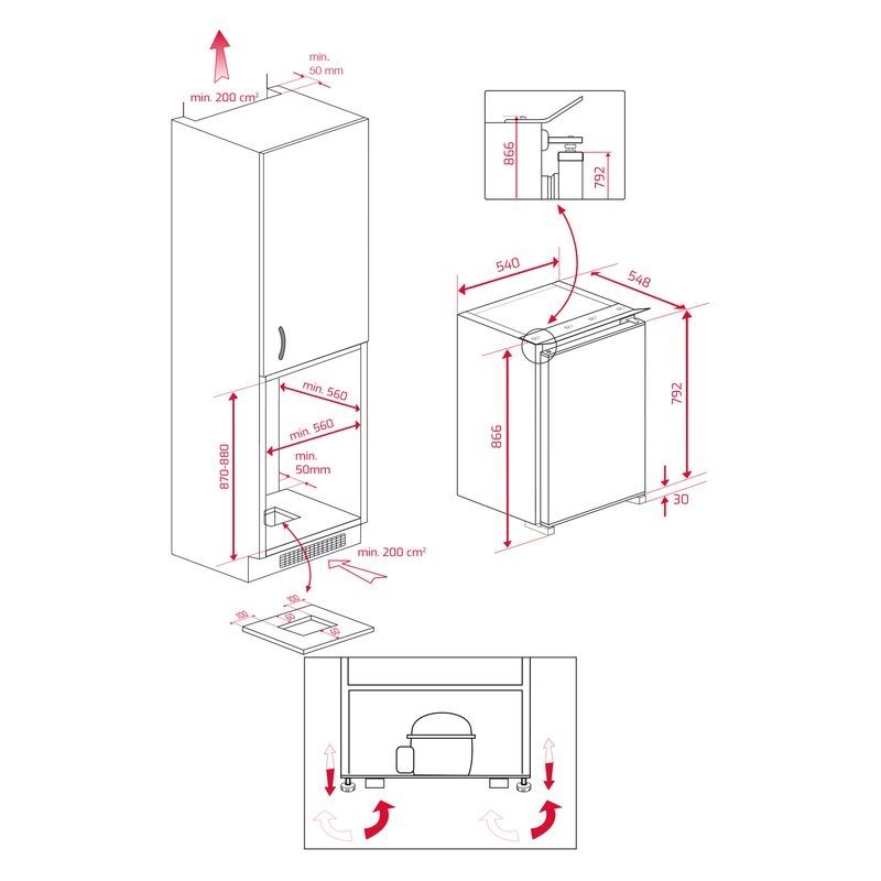 Teka TKI3 130 EU Einbau-Kühlschrank EEK:G