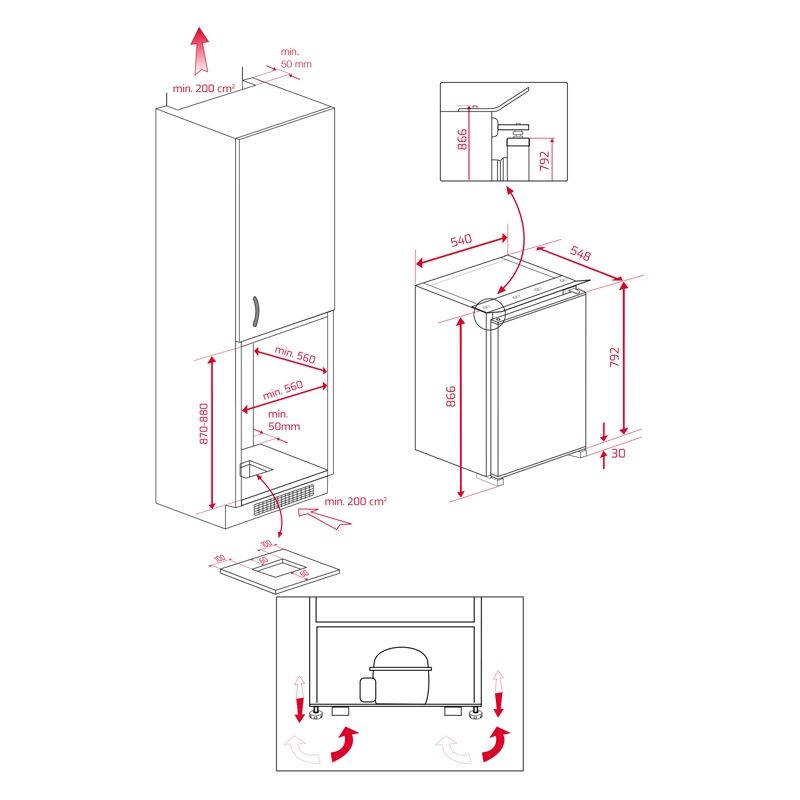 Teka TKI3 150 EU Einbau-Kühlschrank integrierbar EEK:F