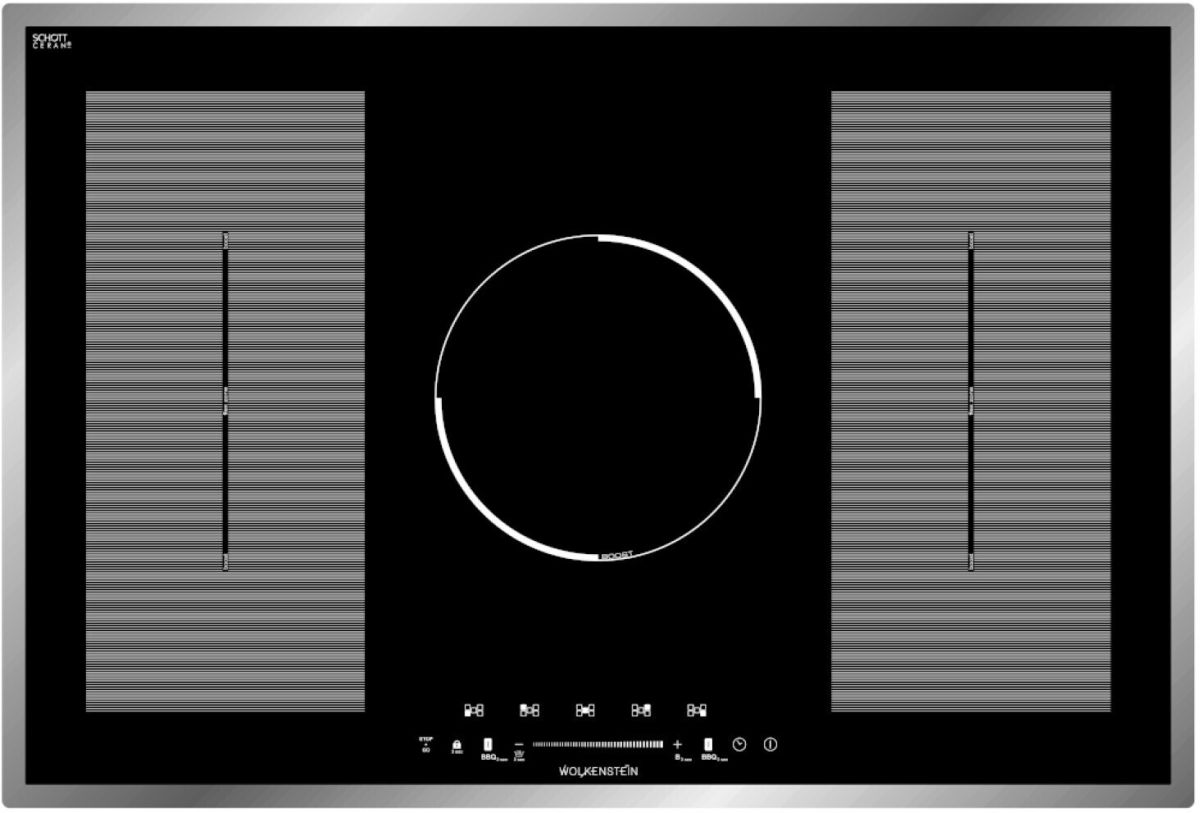 Wolkenstein IF77-1.2FZBWSG-2W Induktionskochfeld 77cm autark 
