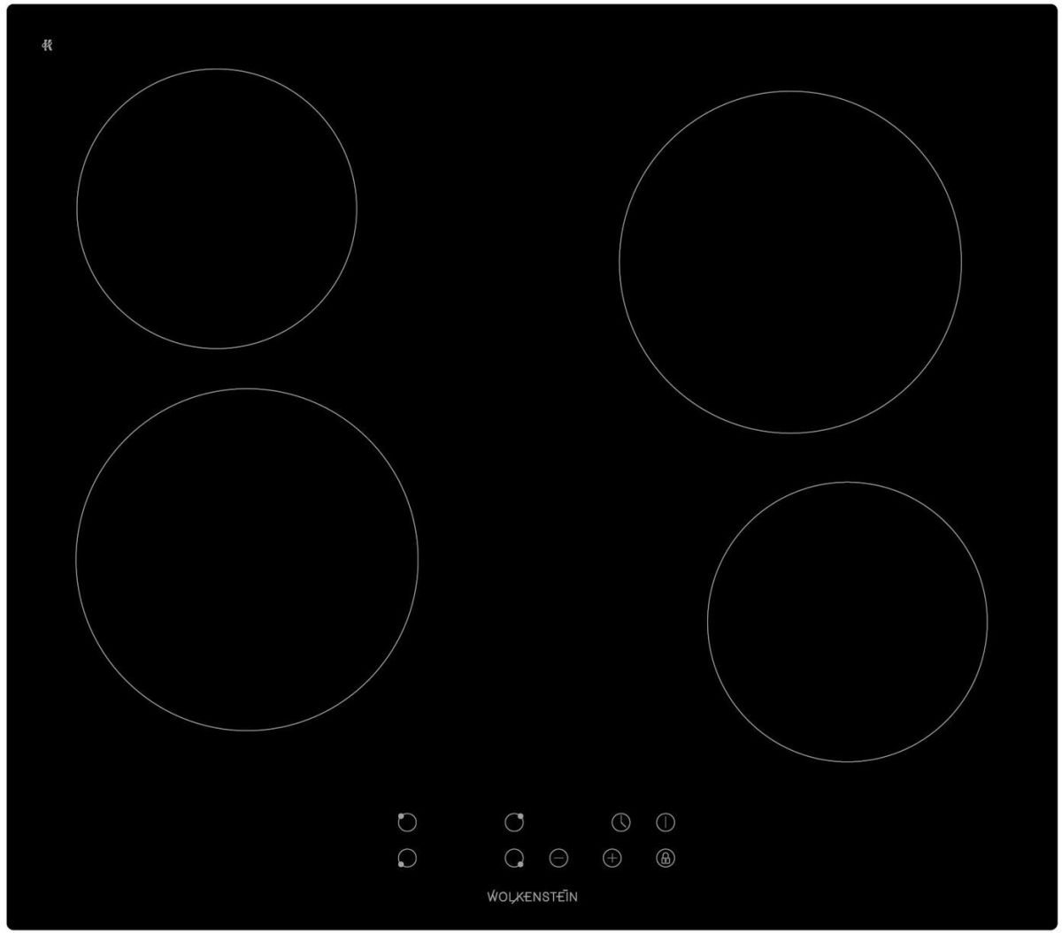 Wolkenstein WKF4 KH Glaskeramikkochfeld autark 60cm