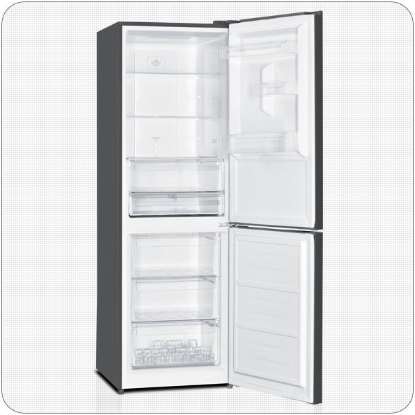 Wolkenstein WKG315NF BSS-M Kühlgefrierkombination Black Stainless Steel EEK:E