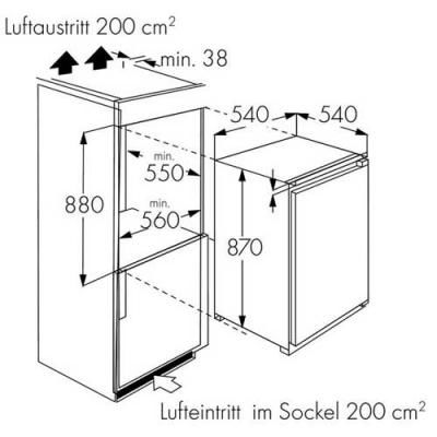 Wolkenstein WKS125.4 EB Einbau-Kühlschrank EEK:F