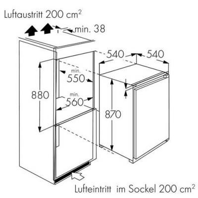 Wolkenstein WKS135.0 EB Einbau-Kühlschrank EEK:F
