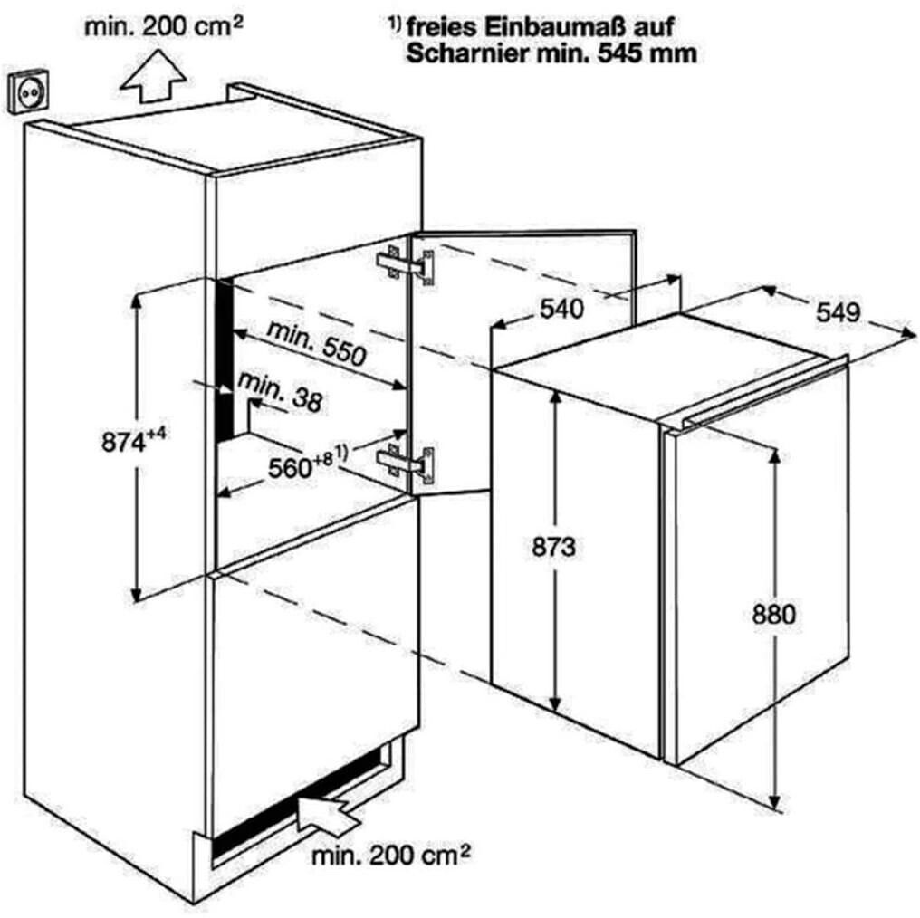 Zanussi ZEAN88FS Einbau-Kühlschrank EEK:F