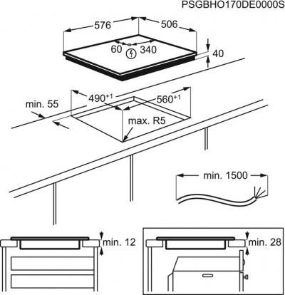 Zanussi ZHRN641X Glaskeramikkochfeld autark 60cm Rahmen