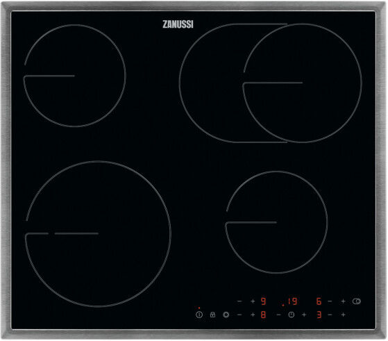 Zanussi ZHRN643X Glaskeramikkochfeld Edelstahl autark 60cm