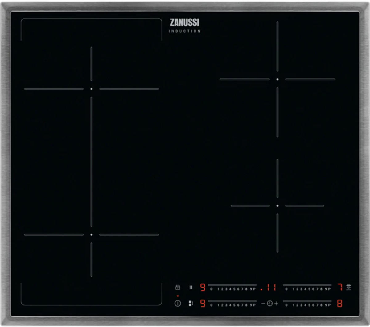 Zanussi ZIFN644X Induktionskochfeld Edelstahl 60cm autark