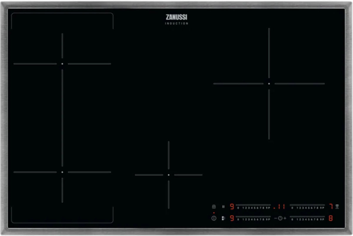 Zanussi ZIFN844X Induktionskochfeld Edelstahlrahmen 80cm autark