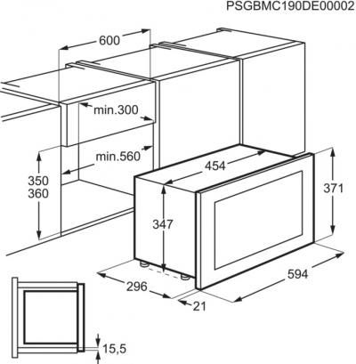 Zanussi ZMBN2SX Einbau-Mikrowelle 