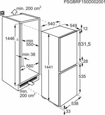 Zanussi ZNLN14FS Einbau-Kühl-Gefrierkombination EEK:F